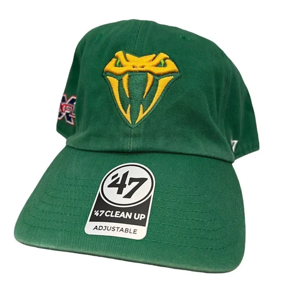 Tampa Bay Vipers Hat Cap 47' Clean Up Green Adjustable‎ XFL 2020 Football NWT
